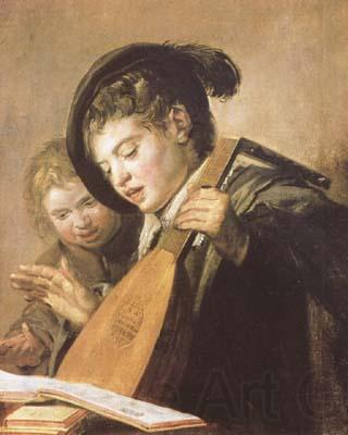 Frans Hals Two Singing Boys (mk08) Norge oil painting art